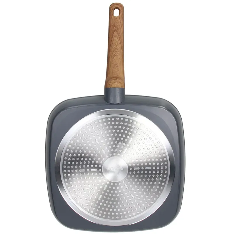 Solo Oggi Grill quadra 28x28 cm Alluminio Grigio
