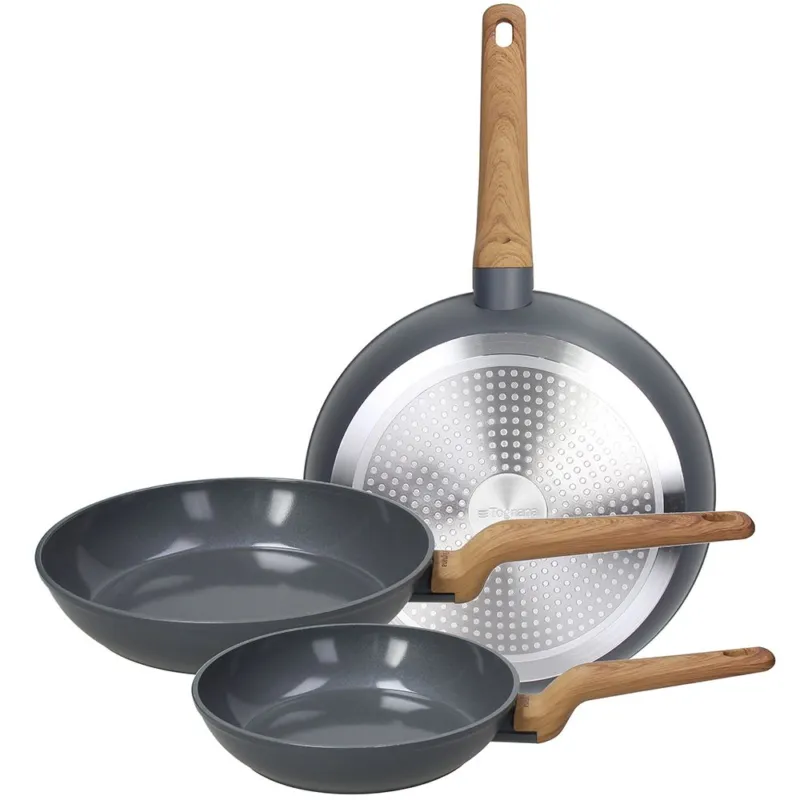Set 3 Padelle 20/24/28 cm Alluminio Grigio Offerta Speciale