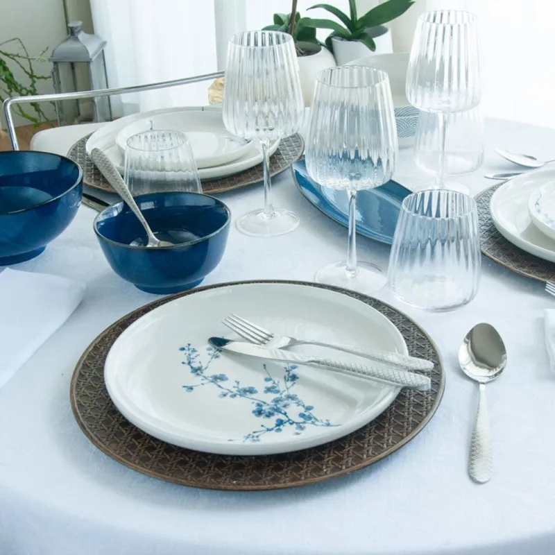 Occasione Piatto Piano 27 cm Orientale Porcellana Azzurro