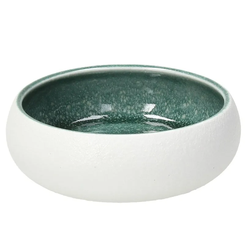 Coppetta Bowl 12 cm Elipse White Teal Stoneware Bianco-Verde Novità
