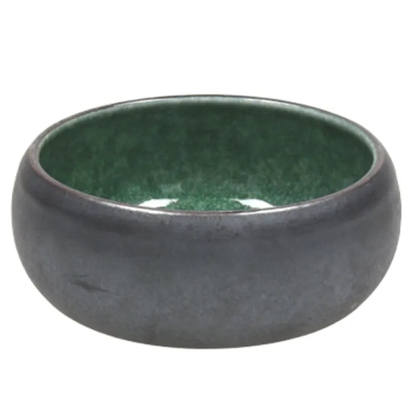 Novità Coppetta Bowl 12 cm Elipse Bronze Teal Stoneware Nero-Verde