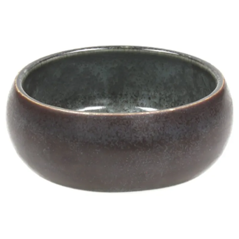 Coppetta Bowl 12 cm Elipse Bronze Grey Stoneware Nero-Grigio Super Prezzo