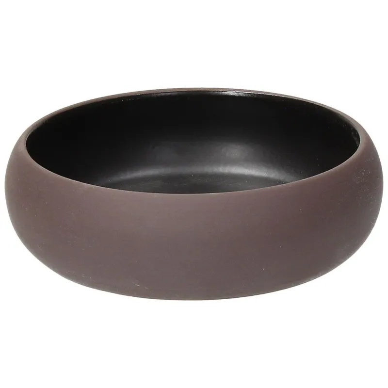 Coppetta Bowl 17 cm Elipse Moca Black Stoneware Marrone-Nero Promozione