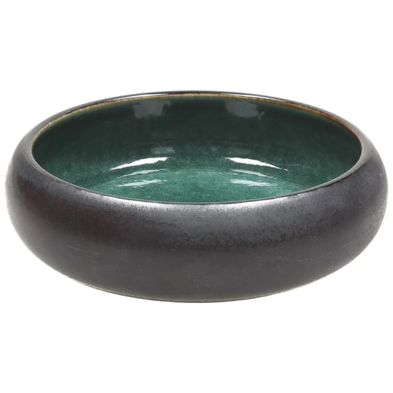 Subito Disponibile Coppetta Bowl 20 cm Elipse Bronze Teal Stoneware Nero-Verde