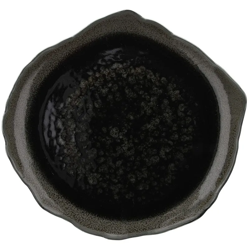 Occasione Imperdibile Piatto piano 32x30 cm Reef Vertigo Porcellana Nero