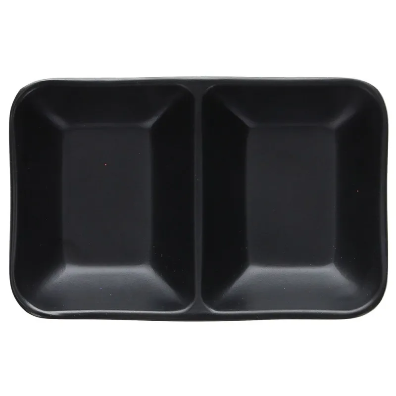 Piattino 2 scomparti 12,5 cm Melamina Nero Prezzo Basso