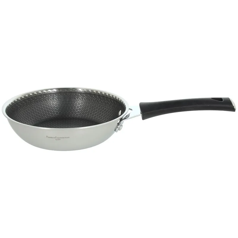 Padella a 1 manico 20 cm AF Steel 20 cm Acciaio Inox Professionale