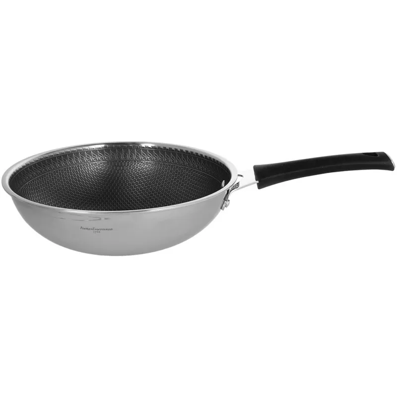 Wok 1 manico 28 cm Acciaio Inox Scelto Dai Clienti