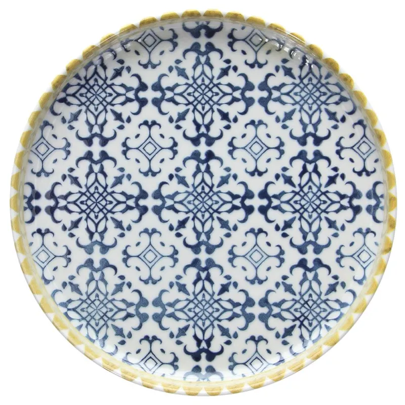 Piatto Edge 21 cm Selinunte Porcellana Blu Scelto Dai Clienti