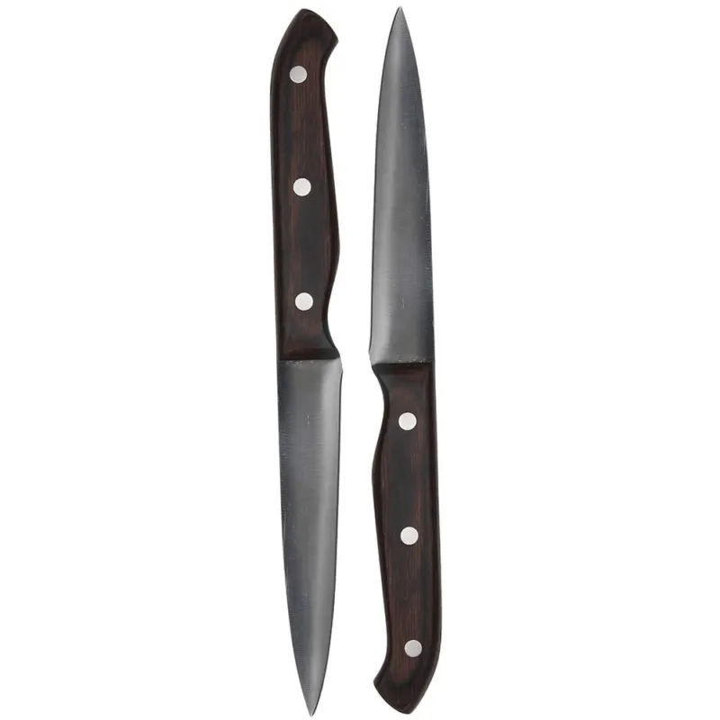 Ultime Pezzi Set 2 coltelli bistecca 24 cm Acciaio inox Nero