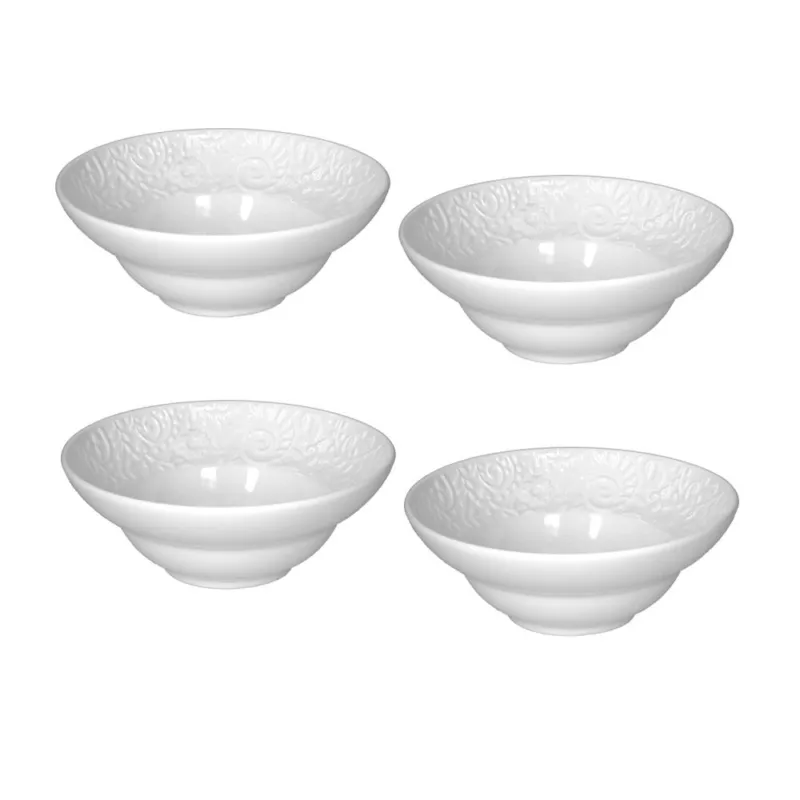 Confezione 4 coppette 430 cc Etoile New Bone China Bianco Economico