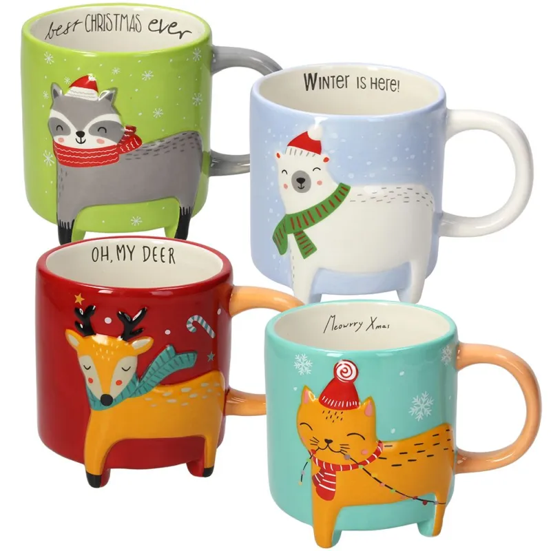 Mug 490 cc Winter Gang Stoneware Multicolor Occasione Imperdibile