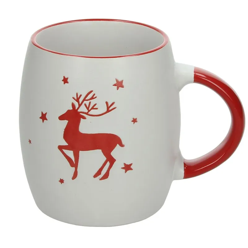 Mug 550 cc Renna Stoneware Rosso Acquista Ora