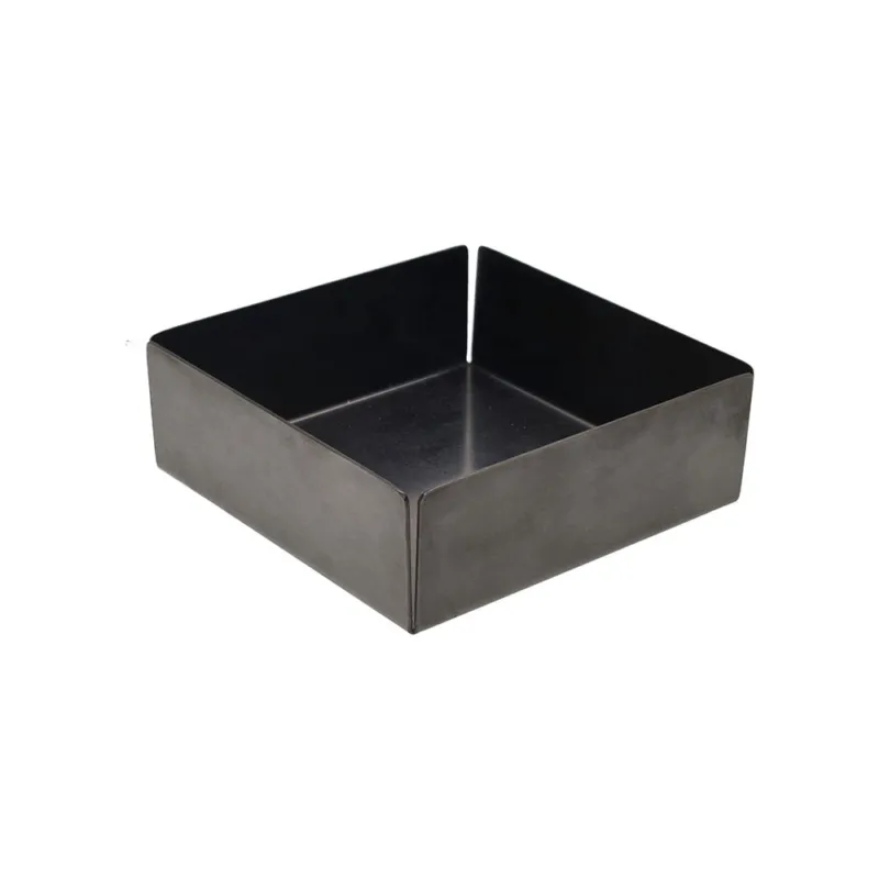 Vassoio quadrato 12 x 12 xm Black & Gold Acciaio Inox 18/10 Nero Soddisfatti O Rimborsati