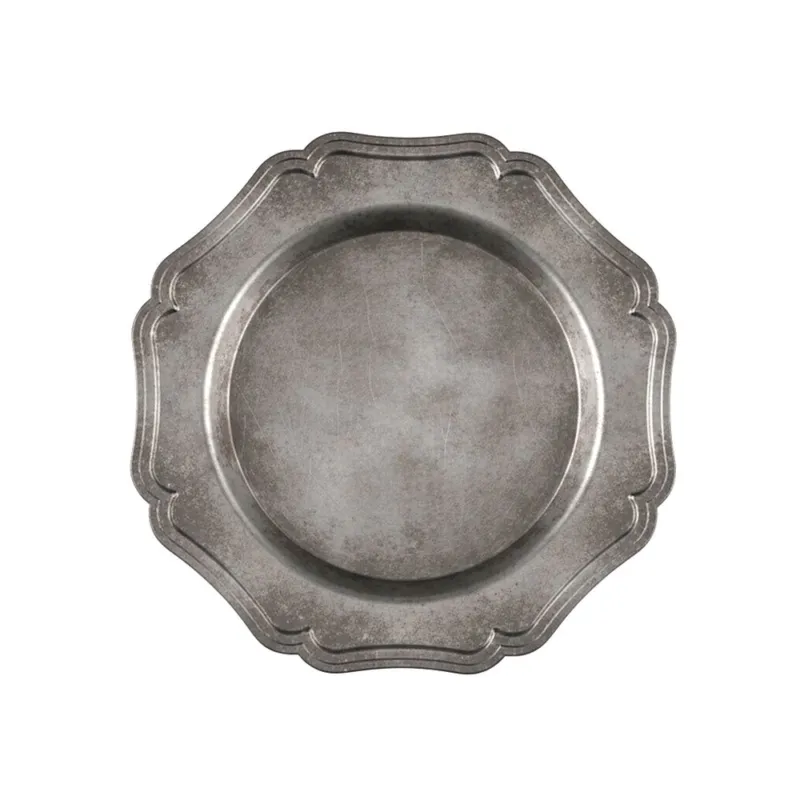 Piatto classico rotondo 16 cm Acciaio Inox 18/10 Grigio Direttamente Dal Produttore