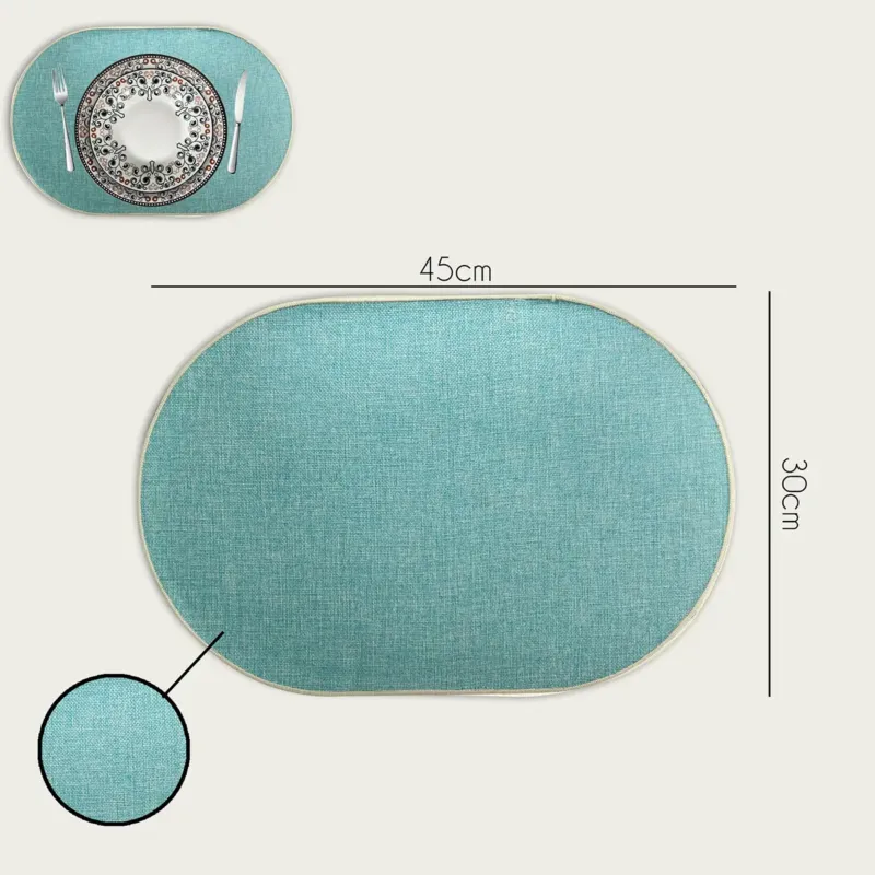 Tovaglietta Ovale 45x30 cm Poliestere,azzurro Occasione
