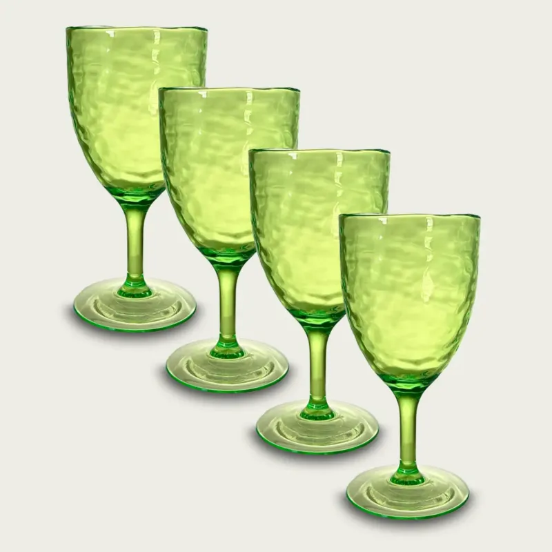 Miglior Prezzo Calice Hammered In Plastica Acrilica,set-4-calici-piu-conveniente-verde