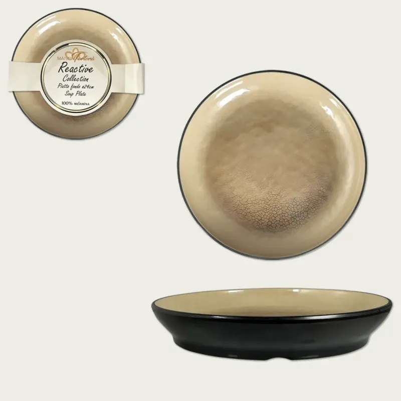 Offerta Limitata Piatto In Melamina Reactive,marrone