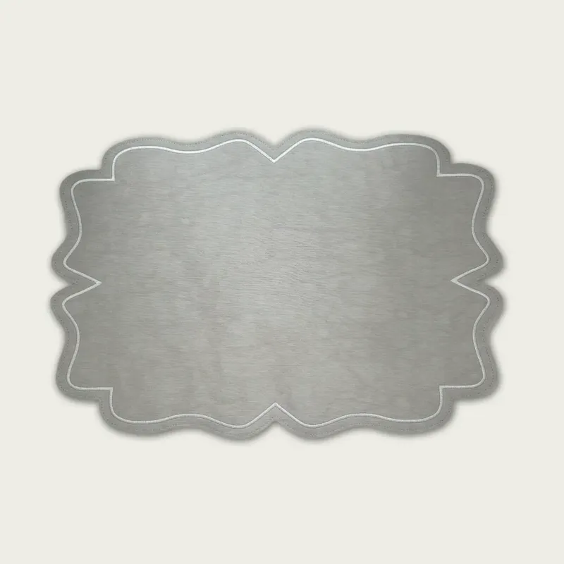 Ultime Pezzi Tovaglietta Chic 35x48 cm In Similpelle,grigio