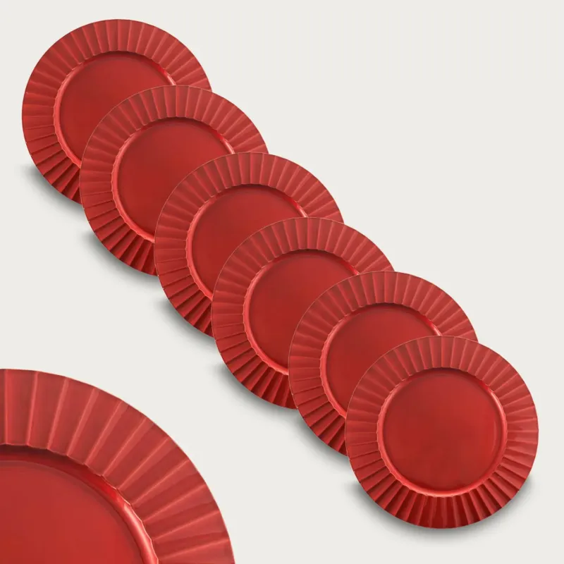 Set 6 sottopiatti Tondo Elegant In Plastica,rosso Acquista Ora