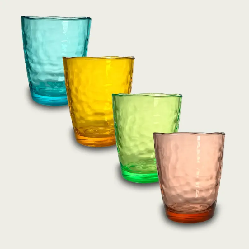 Prezzo Scontato Tumbler Hammered In Plastica Acrilica,set-4-tumbler-piu-conveniente-mix-color