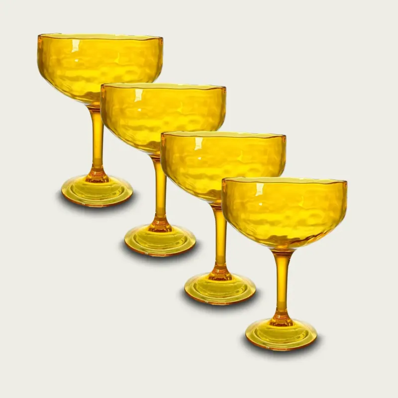 Prezzo Conveniente Coppa Margarita Hammered In Plastica Acrilica,set-4-coppe-margarita-piu-conveniente-ambra