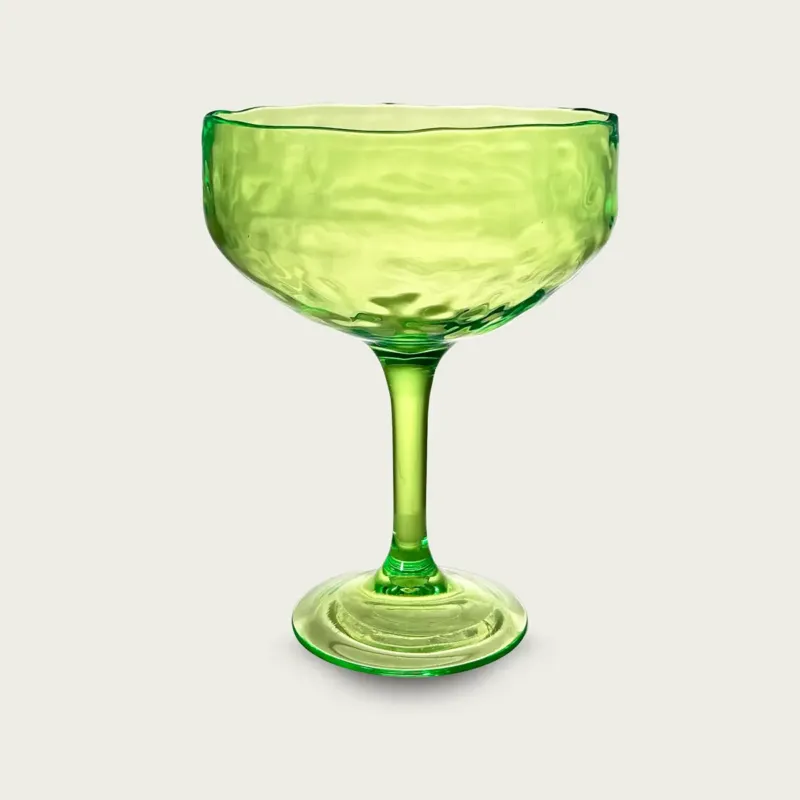Coppa Margarita Hammered In Plastica Acrilica,verde Consegna Rapida