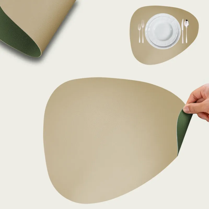 Direttamente Dal Produttore Tovaglietta 43x36 cm Bicolor Similpelle,biscotto-e-verde
