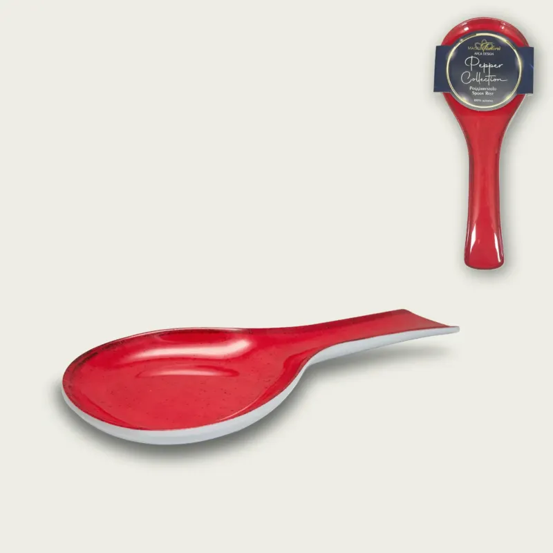 Nuova Collezione Poggiamestolo Pepper In Melamina,rosso