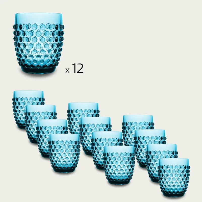 Set 12 Tumbler Dotted In Plastica,tiffany Direttamente Dal Produttore