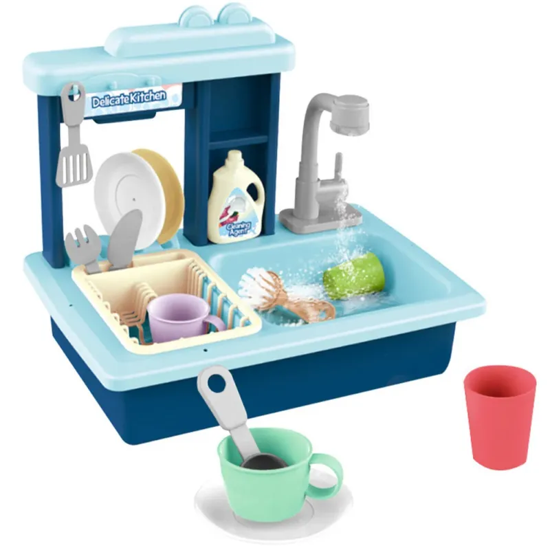 Lavandino Giocattolo Lavello Gioco da Cucina con Rubinetto ad Acqua Realistico Nuova Collezione