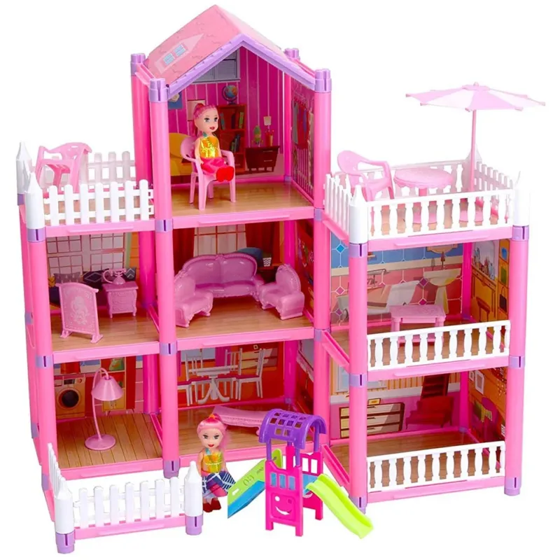 Casa delle Bambole con Mobili 7 Stanze Bambini Gioco Giocattolo con Accessori Direttamente Dal Produttore