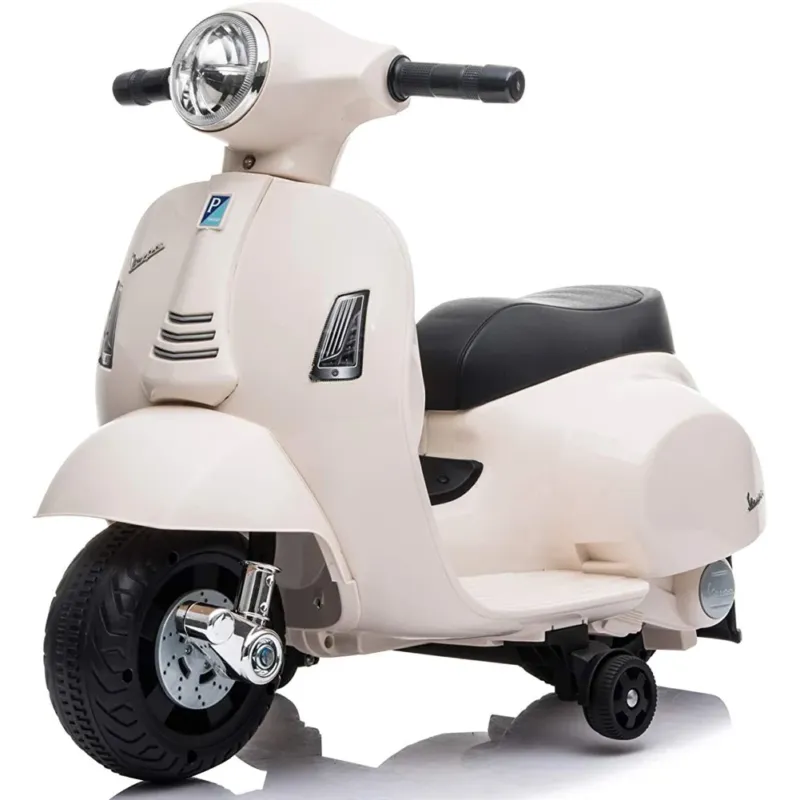 Vespa Elettrica Piaggio 6 Volt per Bambini con Fari e Clacson Colore Bianco Ultimissimo Modello