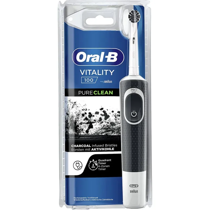 Oral-B Cross Action Vitality 100 Spazzolino Elettrico Setole Carbone 1 Testina Professionale