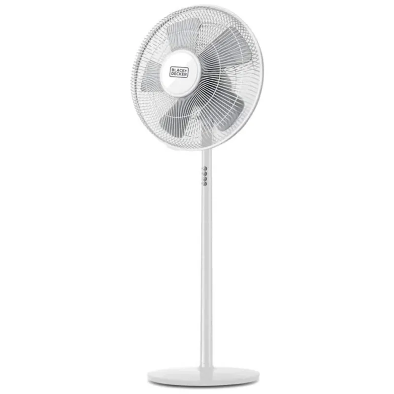 Ventilatore a Colonna Piantana 60W 5 Pale 3 Velocita e Altezza regolabile Bianco Nuovo Arrivo