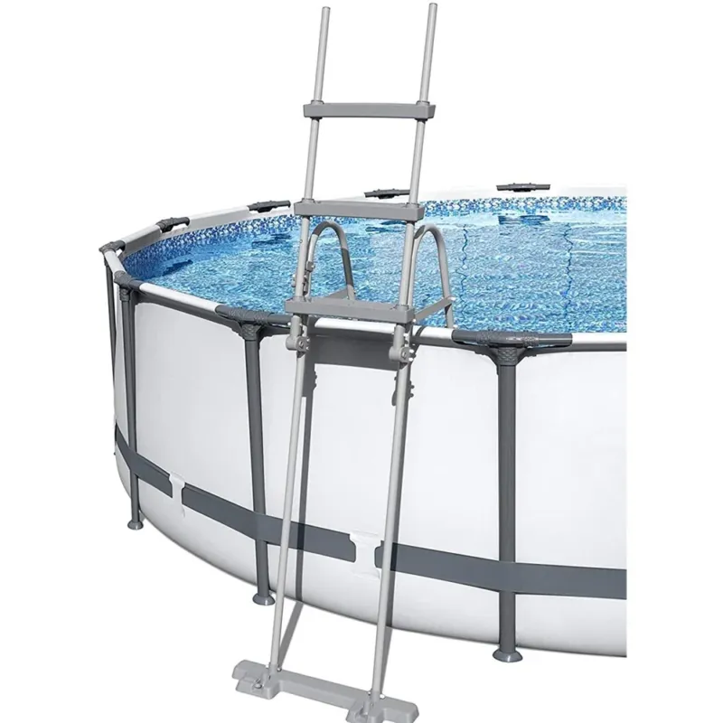 Scala Scaletta per Piscina 122cm Metallo Gradini Rimovibili in Plastica Bestway Miglior Prezzo