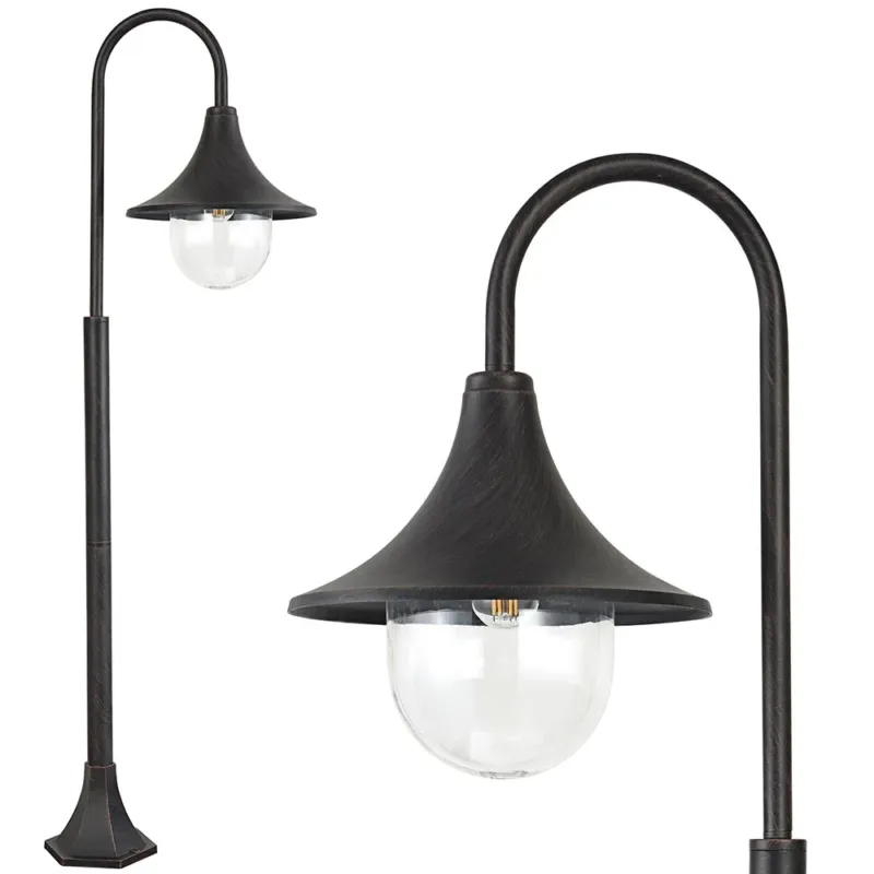 Spedito Oggi Lampione Vittoriano Classico da Giardino Lampada Arco Esterno Alluminio 120cm