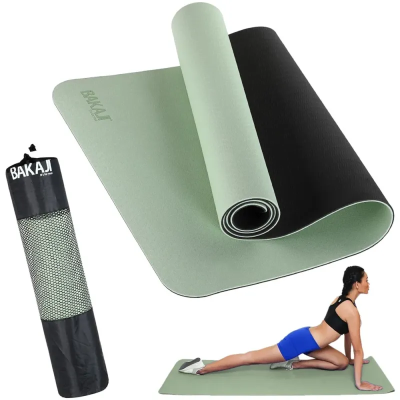 Tappetino Yoga Aerobica Pilates Tappeto Allenamento Fitness Palestra Verde Nero Offerta Lampo