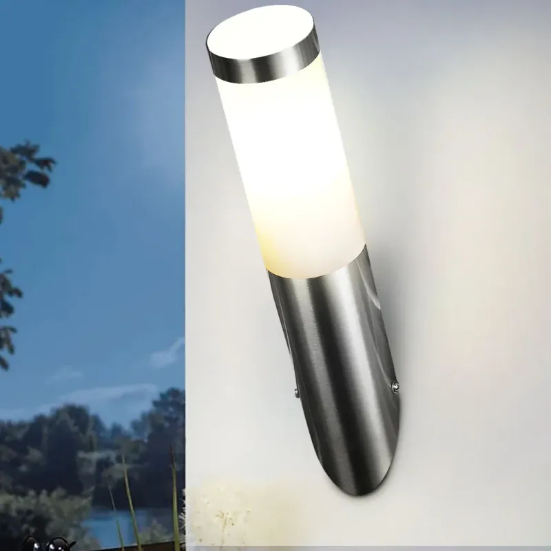 Must-Have Lampada Paletto Luce Parete Giardino Acciaio Palo Applique Illuminazione Esterno