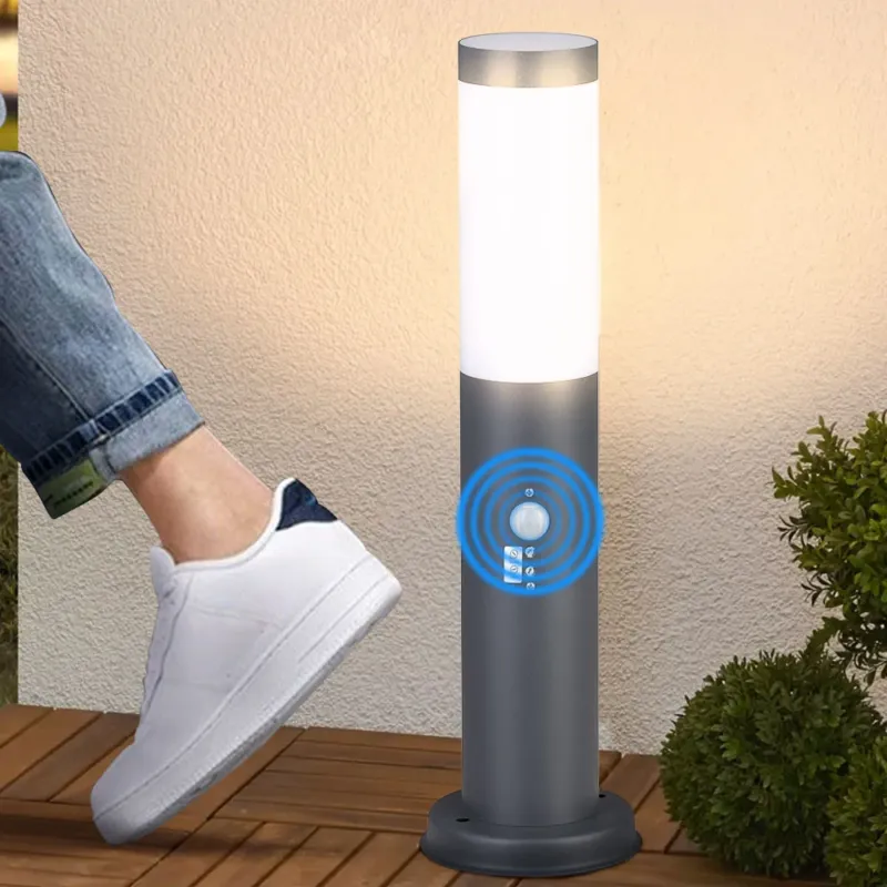 Lampada Paletto Luce Giardino + Sensore Movimento PIR Illuminazione Esterno 45cm Nuovo Arrivo