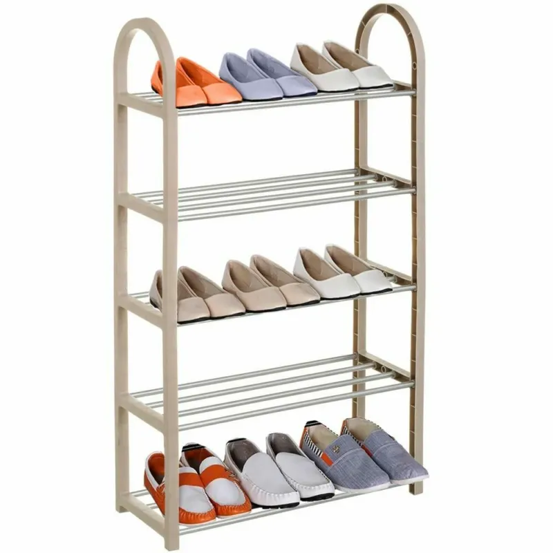 Esclusivo Scarpiera Slim Salvaspazio 5 Ripiani Porta Scarpe Ingresso Casa 50x19x82 Grigio
