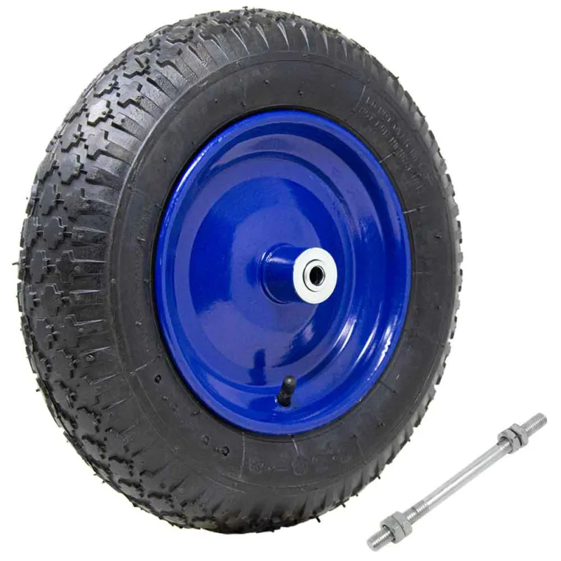 Compra Online Ruota Pneumatica per Carriola 35cm Gomma 3.50-8 + Asse Corto 170mm Modello Vespa