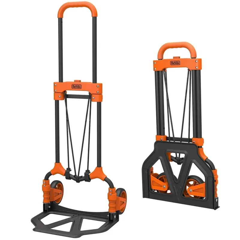 Occasione Imperdibile Carrello Portapacchi Pieghevole Portatutto 2 Ruote Portata 65Kg Black Decker