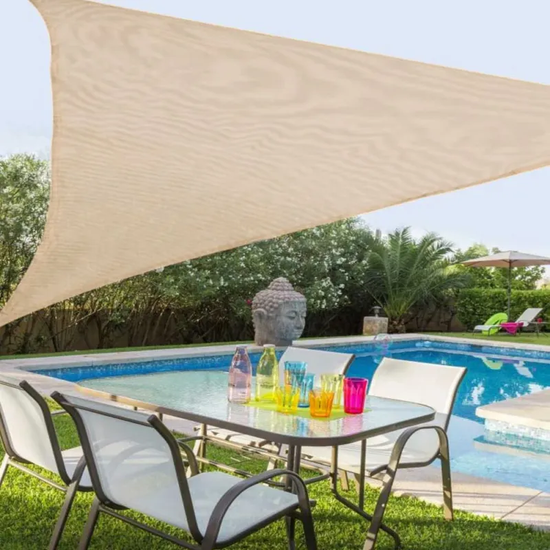 Vela Telo Parasole 3,6 x 3,6 mt Tenda Triangolare Ombreggiante Giardino Tessuto Affare