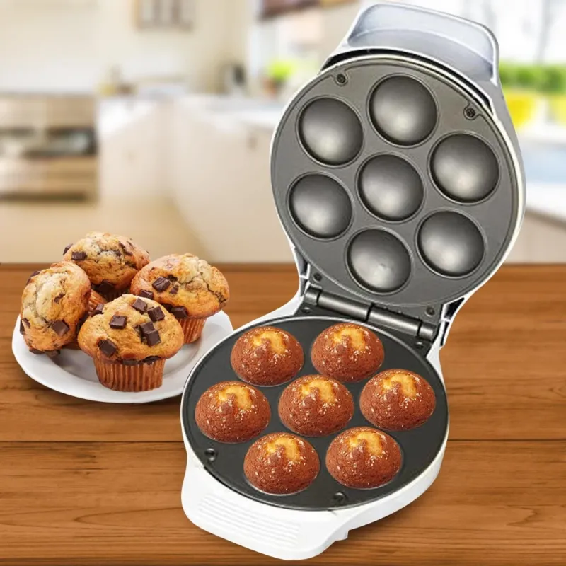 Macchina Piastra per Muffin Cupcake Piastre Antiaderenti a Stampo 7 Stampi Affare