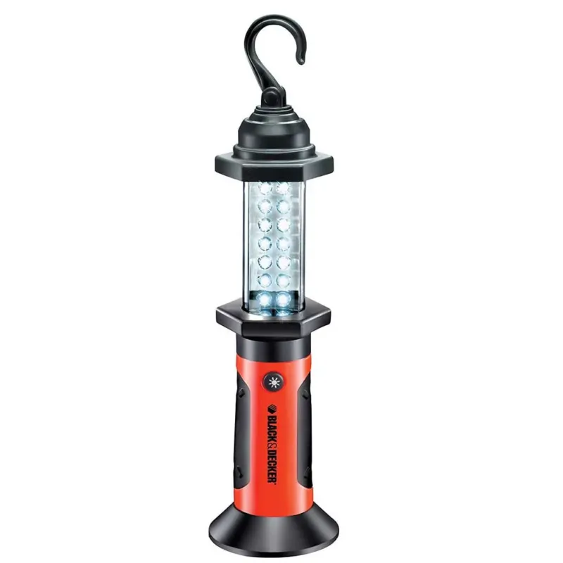 Professionale Lampada Emergenza Torcia Luce Ispezione Campeggio Black Decker con Gancio 14 LED