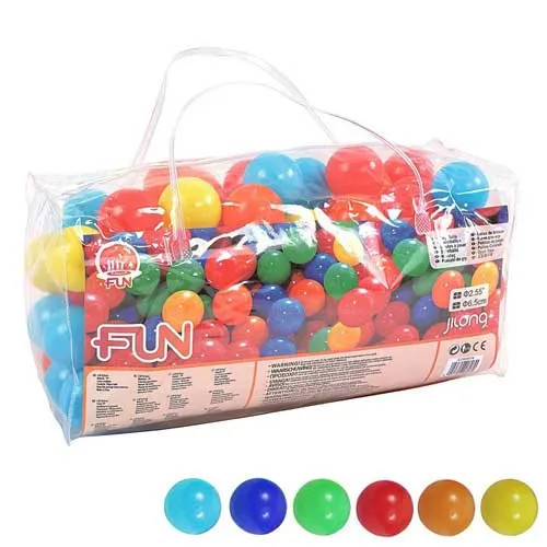 Set borsa 100 palline colorate 6,5 cm per gonfiabili o piscine gioco bambini Scelto Dai Clienti