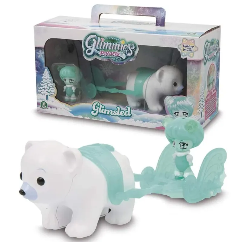 Playset Glimmies Glimsled con 1 Polaris Giocattolo Bambini con Slitta e Orso Direttamente Dal Produttore