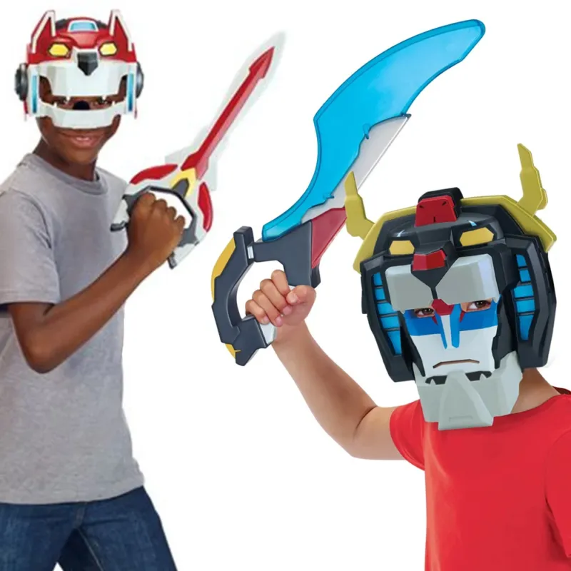 Solo Oggi Voltron Legendary Defender Maschera con Spada 2 Modelli Leone Nero o Rosso Ass