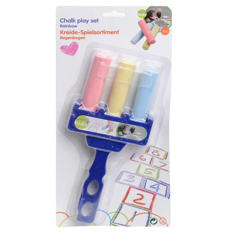Set 4 pezzi Gesso supporto con 3 maxi gessetti per giocare Rainbow Arcobaleno Affare